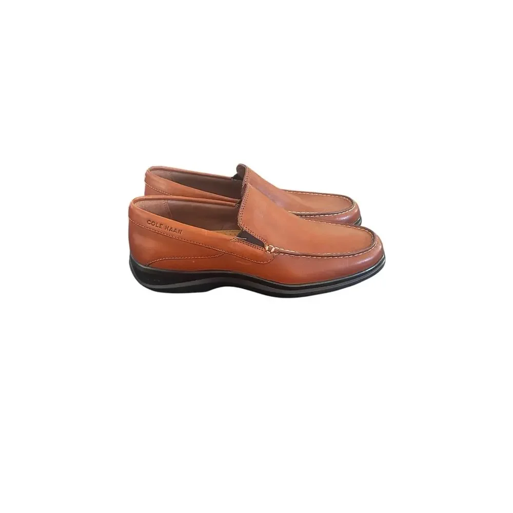 Cole Haan Mens Leather Loafter Brown SZ Brown Slip On Classic SZ8.5 Comfort
